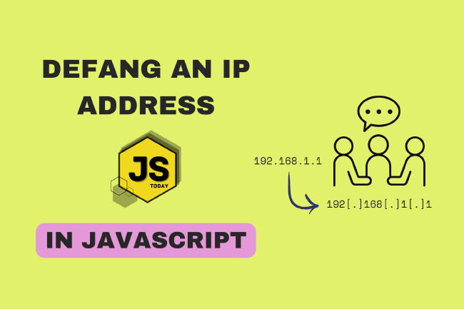 Defang an IP Address with JavaScript