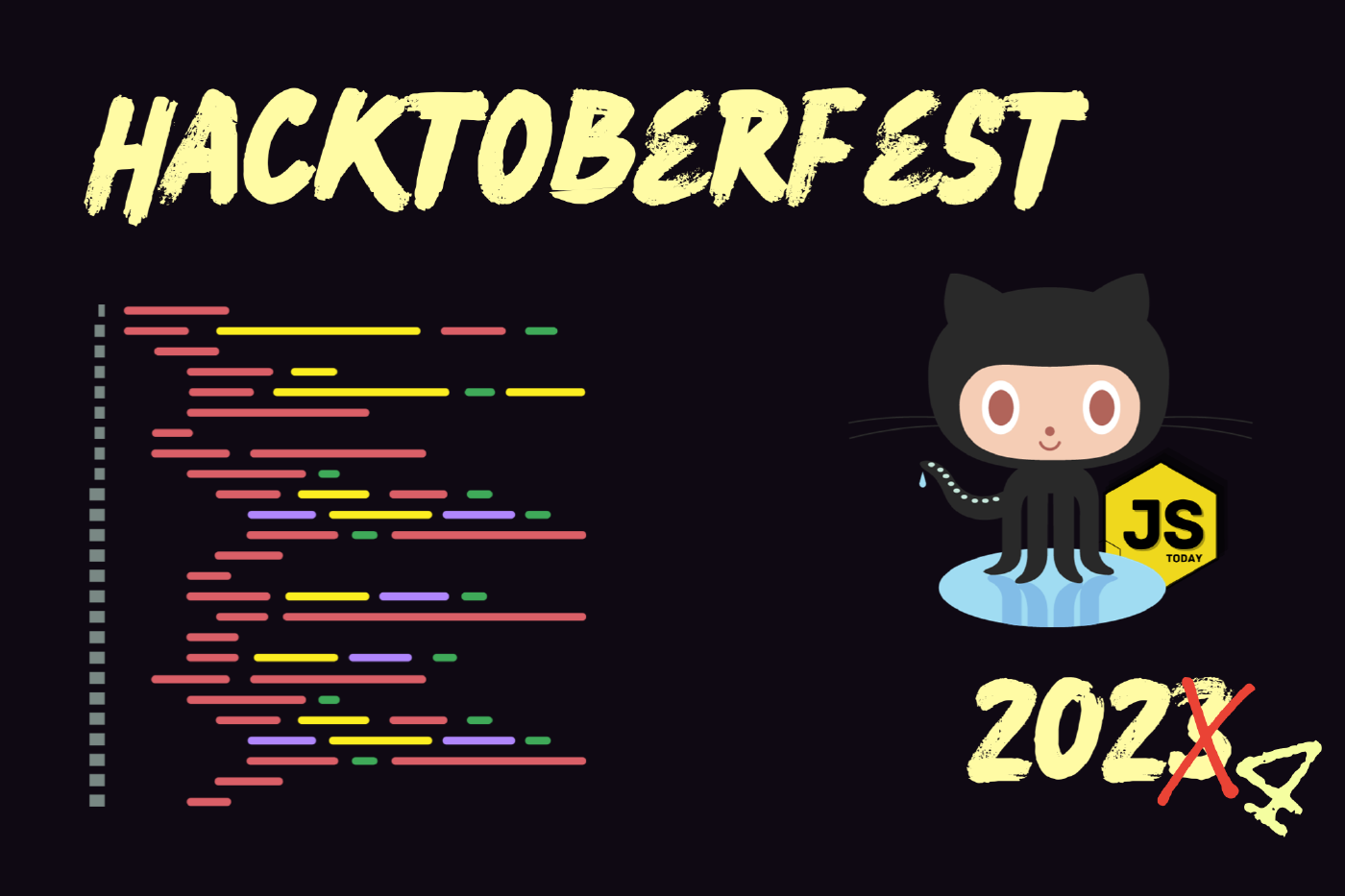 Hacktoberfest 2024 Get a Free JavaScript Today Sticker